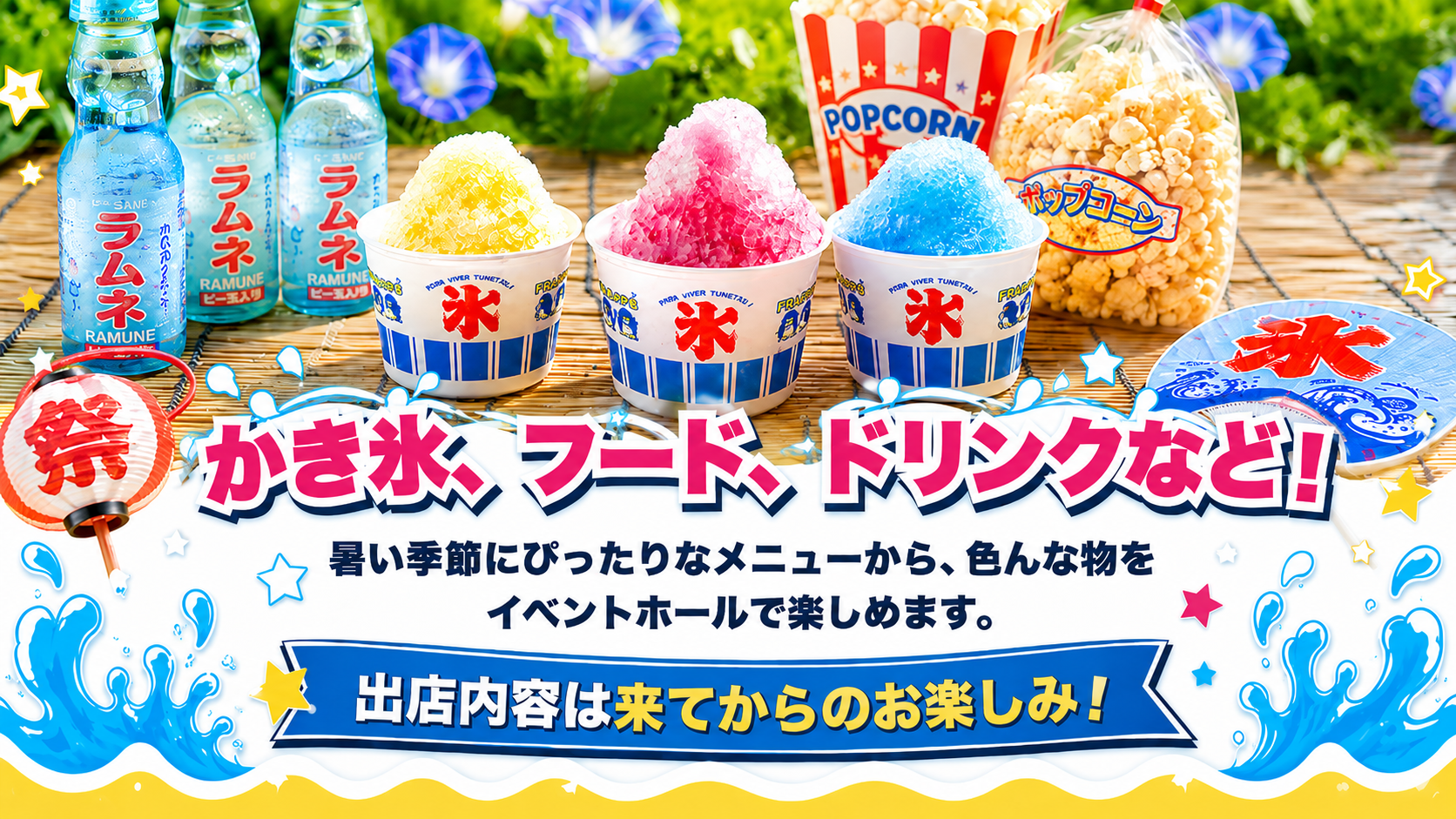 マルシェ かき氷、フード、ドリンクなど
